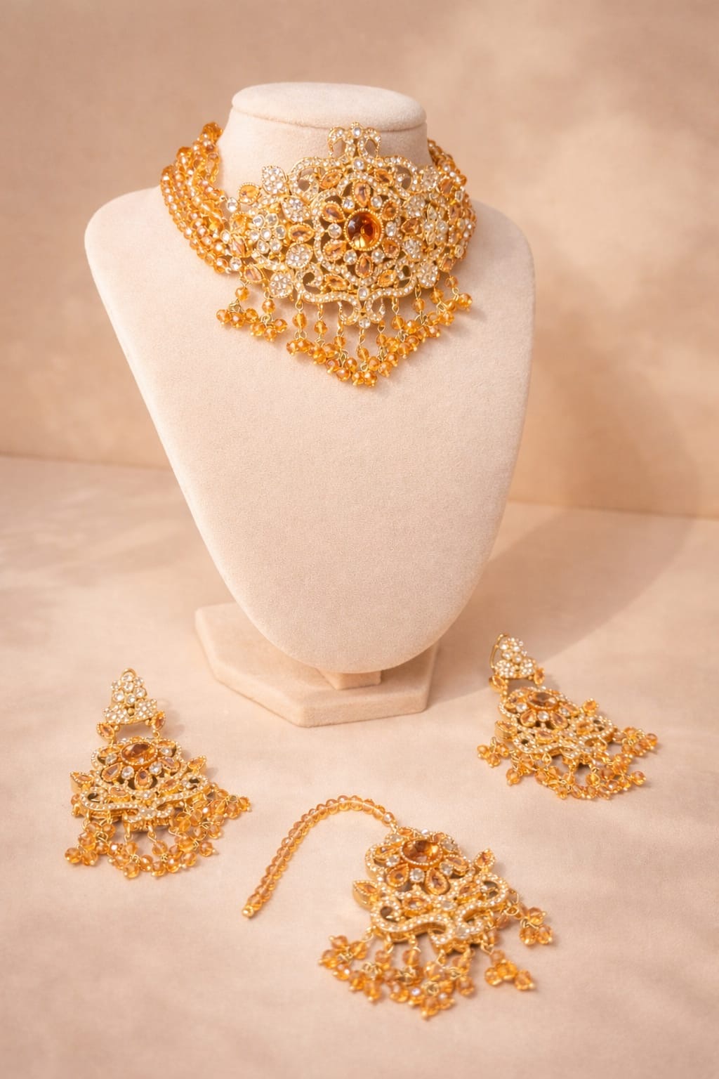 Golden Kundan Choker Set