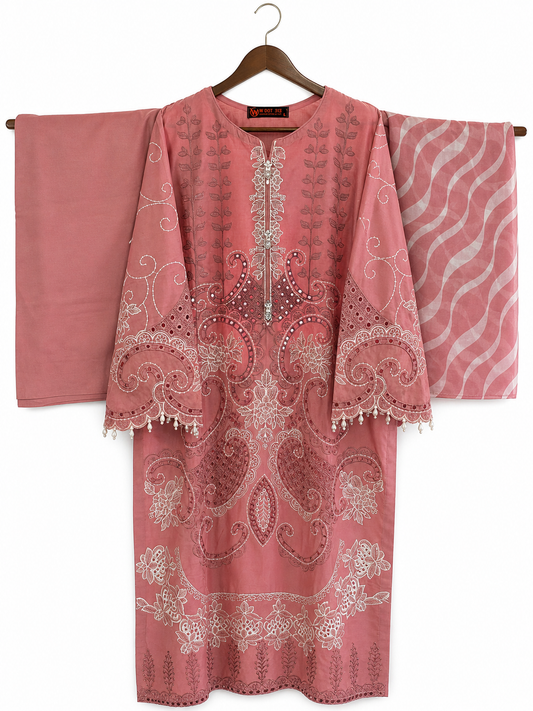 Blush Winter Embroidered 3-Piece Set